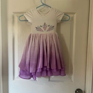 Purple and White Kids Formal Dress